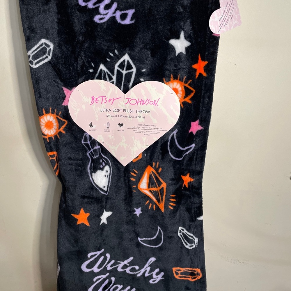 Betsey Johnson Halloween throw blanket